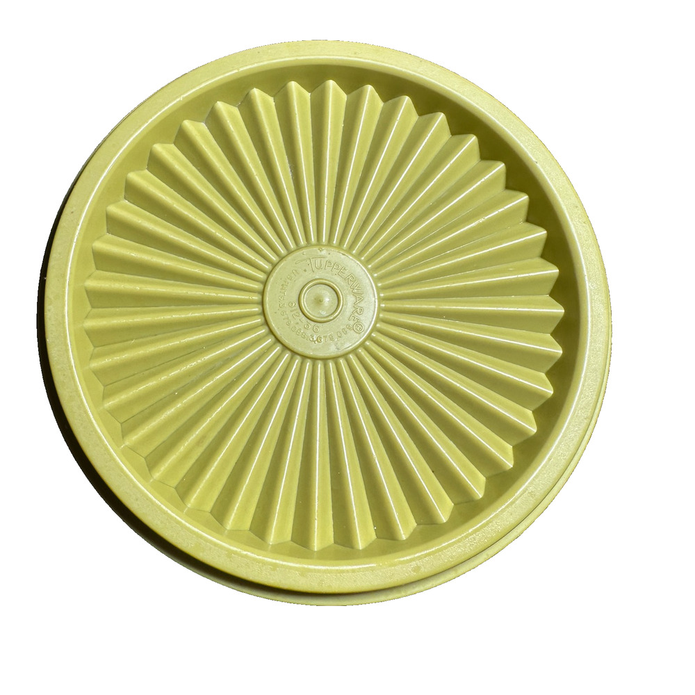 Vintage Tupperware 5” Olive Green Round Container Replacement Lid #812-36